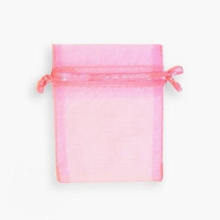 Nashville Wraps Pink Fruit Punch Sheer Organza Bags, 3x4, 10PK B010155