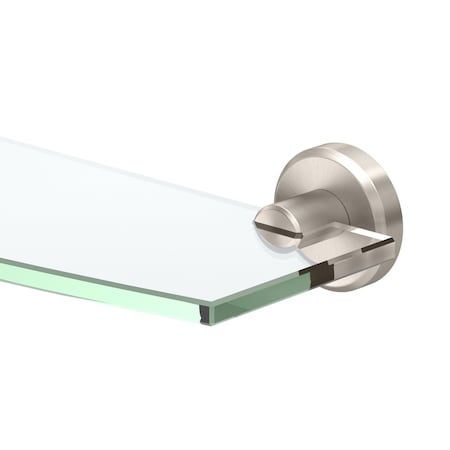 Gatco Locke Glass Shelf, Satin Nickel 5466