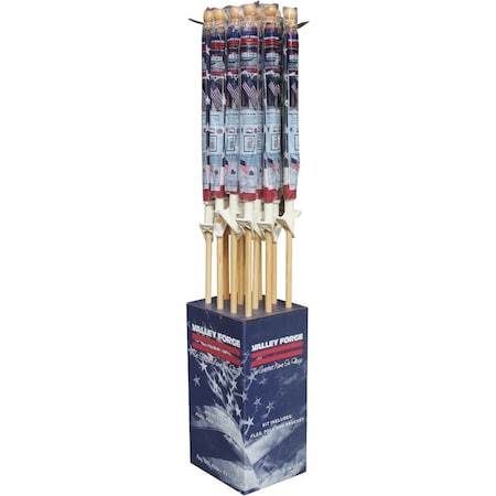 Valley Forge 2.5 'x4 ' Polycotton American Flag & 5 ' Pole Kit Display, 12-Piece AA99008-DIB