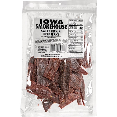 Iowa Smokehouse 10 Oz. Sweet Kickin Beef Jerky is-10jsk