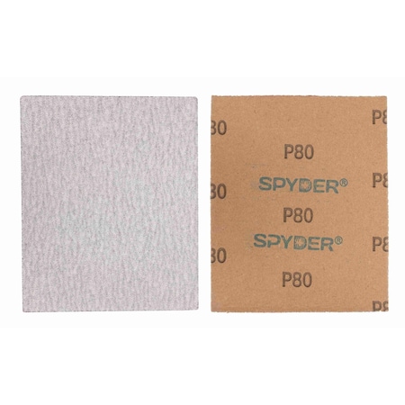 Spyder 4.5-Inch x 5.5-Inch 80 Grit Aluminum Oxide Sanding Sheets, 20PK 500034
