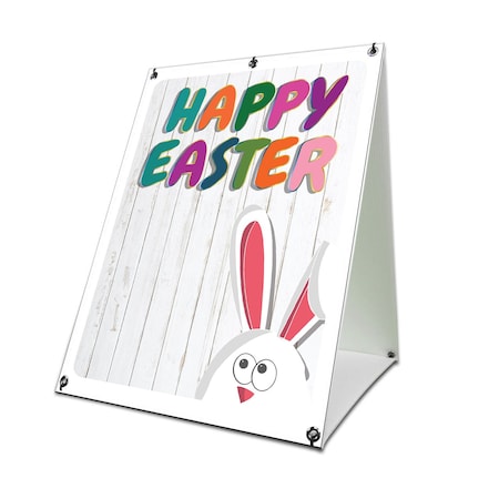 Signmission Happy Easter, 36 Inch x 24 Inch A-frame Yard Sign, Coroplast Yard Sign SBC-2436-30390