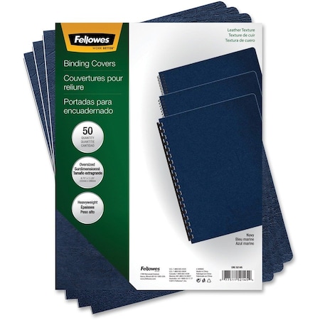 Fellowes 52145 Executive Presentation Binding System Covers- 11-1/4 x 8-3/4- Navy- 50/Pack 52145