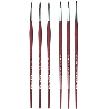 Da Vinci COLLEGE Student Brush, Synthetic, Acrylic & Oil, Round, Series 8730, Size 6, 6PK VA-8730_6