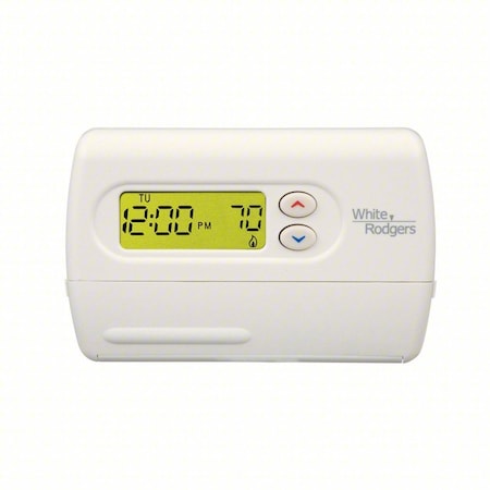 White-Rodgers Classic 80 Series Thermostats, 5-1-1 Programs, 2 H, 1 C, Electrical Box Mount, Hardwired, 24VAC 01F82 261S1