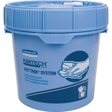 Wypall WypAll WetTask Customizable Wet Wiping System Bucket (09361), Blue, Large 3.5 Gal (2 Buckets/Case) 09361