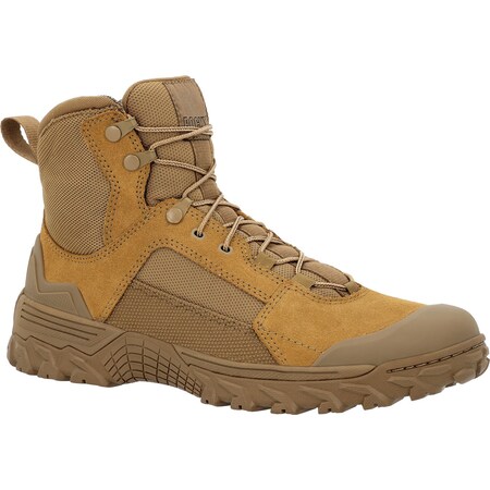 Rocky Combat Boot, Rubber Outsole, Plain Toe Toe, Coyote Brown, 11.5 M RKC163