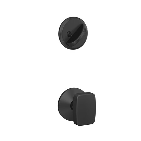 Schlage Residential Schlage Custom Nixon Knob with Kinsler Rose Interior Active Trim with 16680 Latch and 10269 FC59NIX622KIN