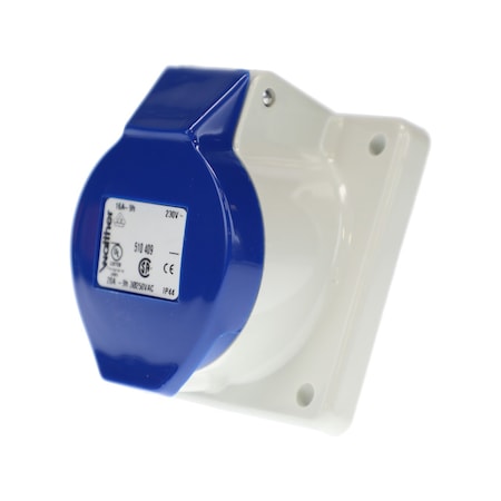 Walther-Werke Pin and Sleeve Receptacle, 20A, 230/3Ã¸250, 3 Phase, 3 Pole, Screw Terminals Wire Connection Type 510409