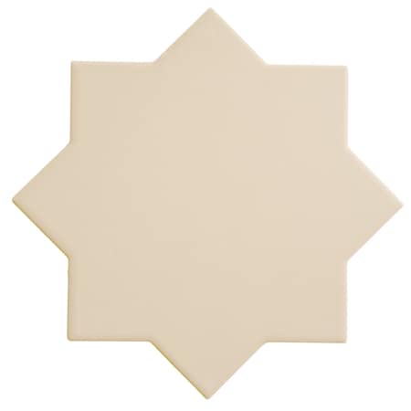 Apollo Tile Seville 7 x 7 in. Matte Ecru Taupe Porcelain Star Wall and Floor Tile 5.31 sq ft/case, 34PK TNG88STRTPEA
