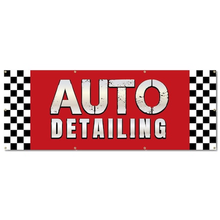 Signmission Auto Detailing, 36 Inch, Banner B-96-30342