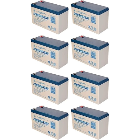 Power-Sonic PS-1270F2 12V 7Ah F2 AGM Rechargeable Battery, 8PK PS-1270 F2