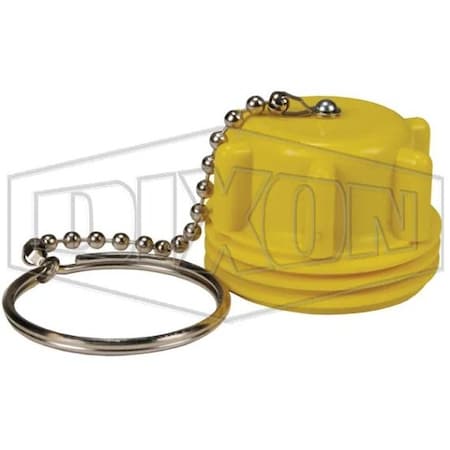 Dixon Dust Plug with Dust Seal and Chain Assembly, 2-1/4 in, Male ACME, Plastic, Domestic ME180-1