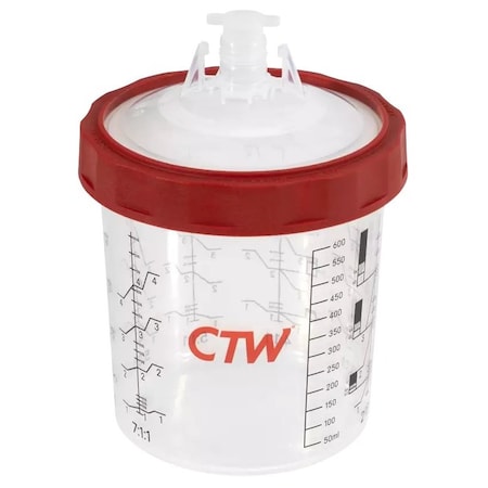 Ctw International 180ml/6oz Premium Disposable Spray Cup Paint System 125m, 50PK CS125-180