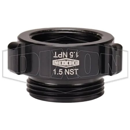Dixon Style N37 Rocker Lug Hydrant Adapter, 1-1/2 in, FNPT x Male NST NH Connection, Aluminum, Hardcoat N37-15T15F