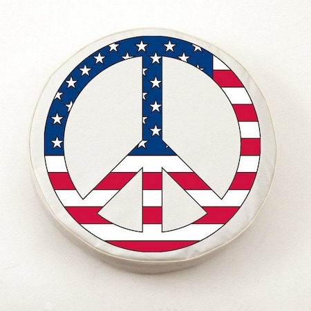 Holland Bar Stool Co 37" x 12-1/2" USA Peace Sign Tire Cover TCH1USPcWT