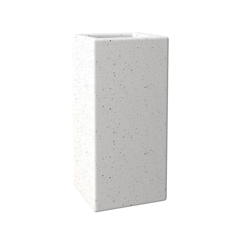 Leisuremod Terra Tall Square Fiberstone & MgO Clay Planter, Weather-Resistant, Indoor/Outdoor, No Assembly TP20DW