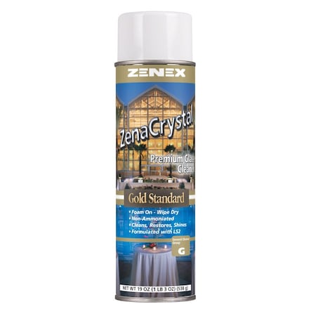Zenex ZenaCrystal Glass Cleaner - Non Ammoniated Streakproof net 19 oz., 12PK 495215