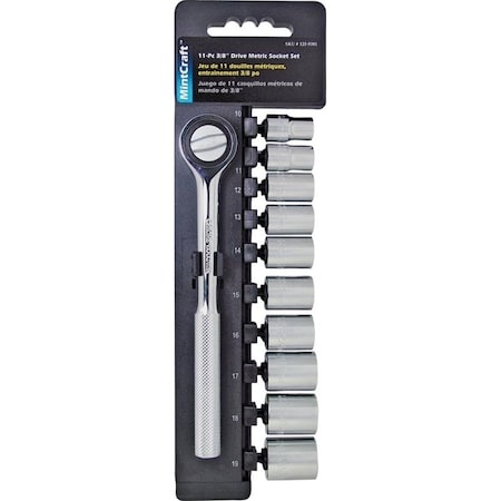 Vulcan Socket Set, Chrome Vanadium Steel, Chrome, 1259381-OG 13PC-3M