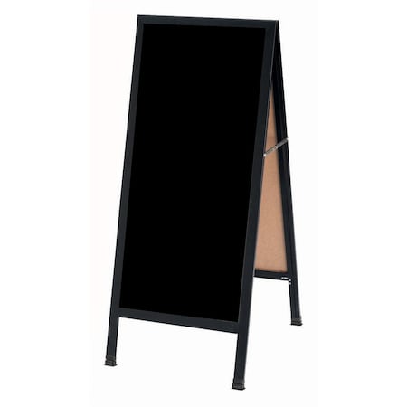 Aarco A-Frame Sidewalk Board, Black Acrylic Board and a Black Aluminum Frame, 42''Hx18''W BA-3BP