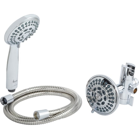 Home Impressions 5-Spray 1.75 GPM Combo Handheld Shower Head Chrome 711682CP