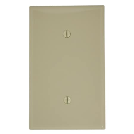 Leviton Blank Wallplate, Standard Size, Gang 1, Ivory 80719-I