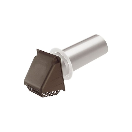 Deflecto Vent Dryer Hood 14.75in L X 4in D Brown Aluminum/Plastic Brown RVHAB4