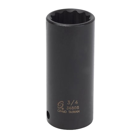 Sunex 3/8 in Drive 3/4 in 12-Point Deep Impact Socket 36808