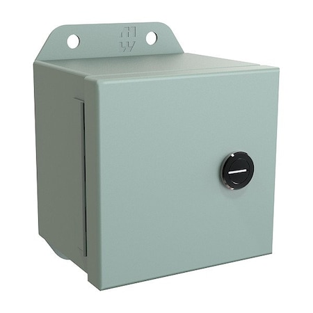 Hammond Latches Electrical Enclosure, 4 in H, 3 in D, 4 in W, 12, 13, 3R, 4, Steel EJ443