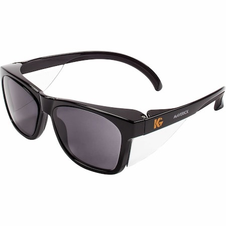Kleenguard Safety Glasses, Anti-Fog, Smoke Lens, Black Frame, 1 PR 49311
