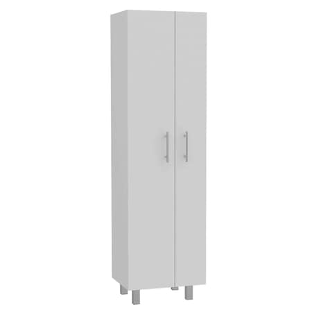 Homeroots 71in White Versatile Tall Pantry Cabinet with Five Shelves 403767