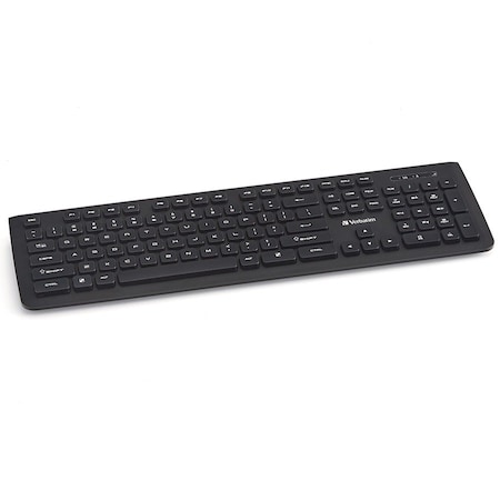 Verbatim Wireless Slim Keyboard, 103 Keys, Black 99793