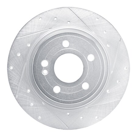 Dynamic Friction Co DFC Brake Rotor - Drilled and Slotted - Silver 631-63184R