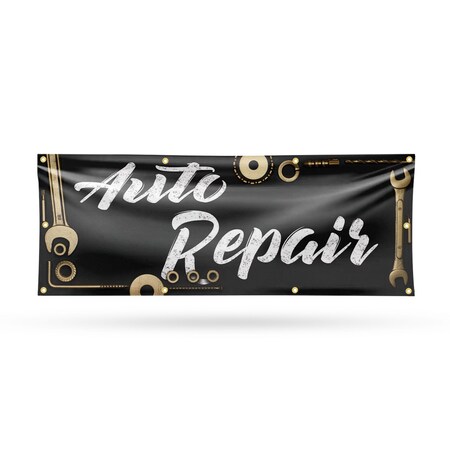 Signmission Auto Repair, 36 Inch x 96 Inch, Vinyl Banner B-96-30470