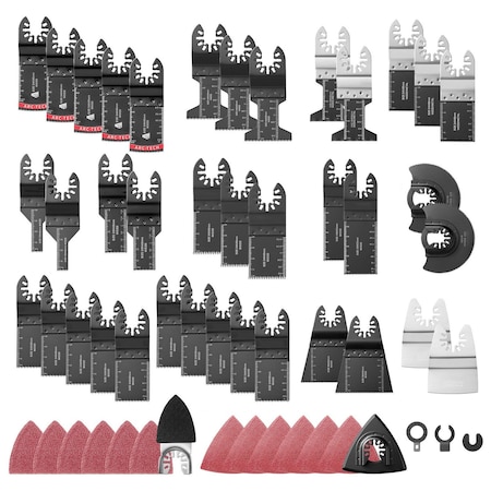 Vevor 60PCS Oscillating Saw Blades Universal Multi Tool Blades Kits 5 Types SS-60PCS-M