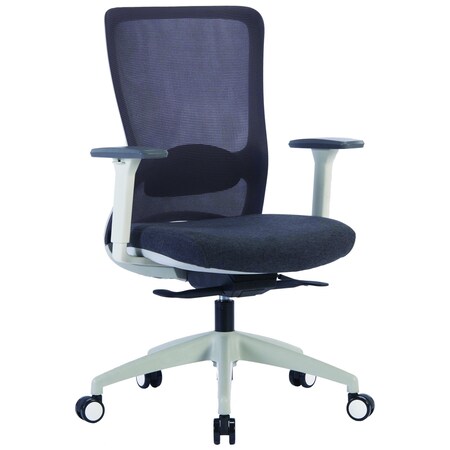 We'Re It Urban Series Mesh High-Back Adjustable Chair, Charcoal Seat and Mesh Back and Grey Frame EM6250-GRY