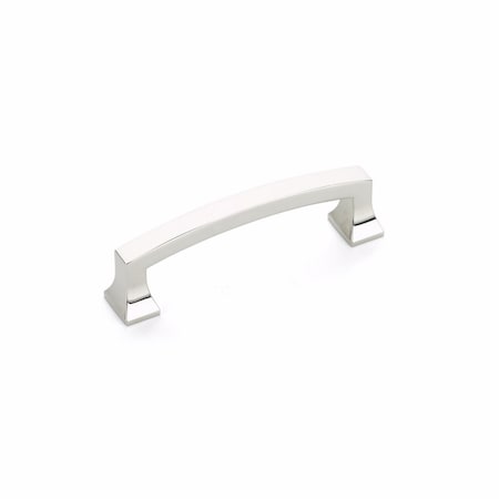 Schaub 3-1/2in Center to Center Menlo Park Arched Cabinet Pull Polished Nickel Finish 526-PN