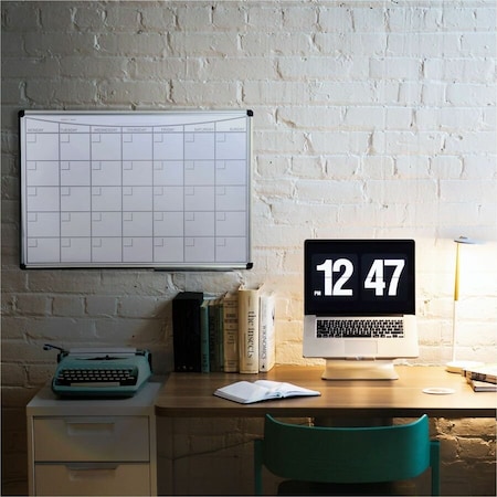 Floortex Board & Marker Tray, 36 in, Lacquered Steel Frame, White FCVLMP3624A