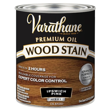 Varathane Premium Wood Stain, Oil Based, Ipswich Pine, 1 Quart 211714H