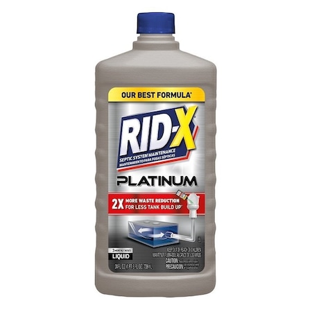 Rid-X 1920078051 Platinum Septic System Maintenance, Liquid, Soapy, 24 fl-oz Bottle 19200-78051