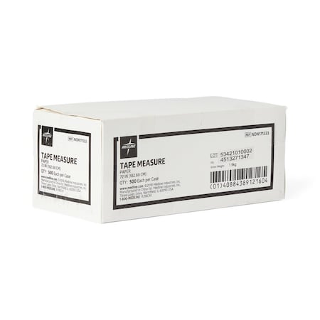 Medline Disposable Paper Measuring Tape, 72in Length, 500PK NON171333