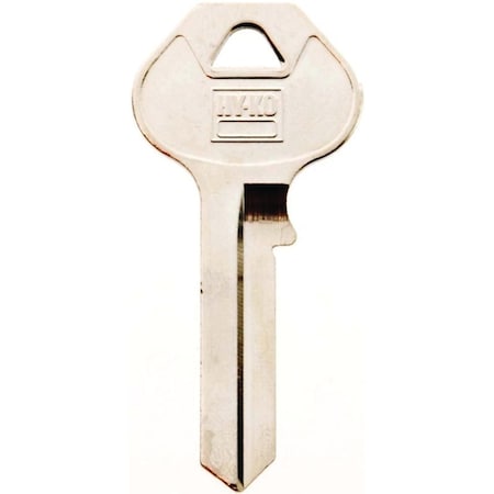 Hy-Ko Key Blank, Brass, Nickel, For: Master Vehicle Locks 11010M14