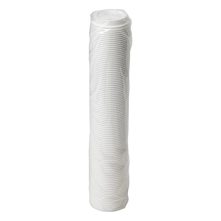 Dixie Lid for 8 oz. Hot Cup, Dome, Sip Through, White, Pk1000 D9538