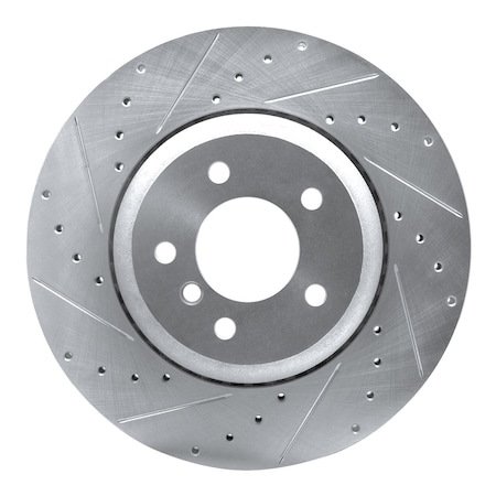 Dynamic Friction Co DFC Brake Rotor - Drilled and Slotted - Silver 631-31064L