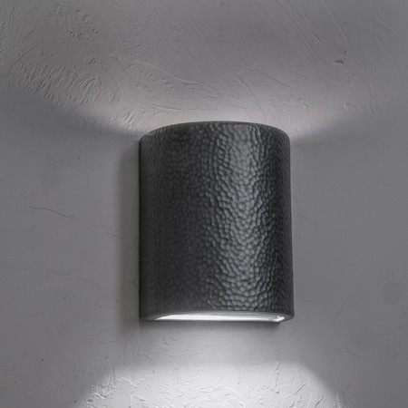 Luxury Lighting Hammerman 10 in Tall Ceramic Outdoor Wall Light, Rubbed Pewter Paint Finish, 2PK (2) HM101-APew-ud-7