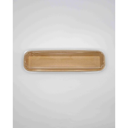 Verterra 12x3x1 Kraft tray w/ lid Combo, 200PK VT-PBL-12X3X1