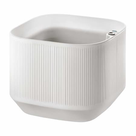 Crescent Garden TruDrop Modular Self-Watering Low Square Plant Box - Indoor/Outdoor - Cloud White, 20"x20"x16"H A614000