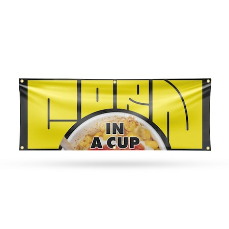 Signmission Corn In A Cup, 24 Inch x 72 Inch, Vinyl Banner B-72-30530