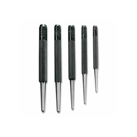 General Tools 5 Piece Center Punch Set, Round Tip, 1/16 in to 5/32 in Tip Size, Alloy Steel 318-SPC74