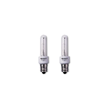 Bulbrite Pack of 2 20 Watt Dimmable Frost T3 Candelabra E12 Krypton/Xenon Bulb, 2700K, 2PK 861345